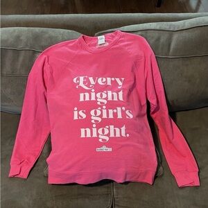Barbie The Movie Pink Every Night is Girls Night Sweatshirt Size XL